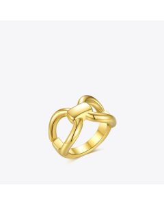 Figure 8 Titanium Steel 18K Hollow Gold Ring Bow Ring