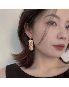 Punk Style European And American Exaggerated Face Personality Matte Retro Earrings