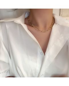 Cold Wind Zircon Metal Chain Necklace Fashion