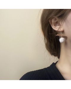 Simple Super Sweet Bow Earrings Warm Hair Ball
