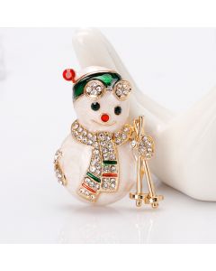 Fashion Cartoon Christmas Snowman Brooch