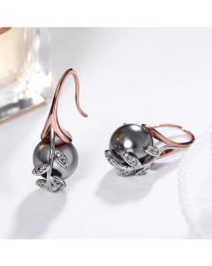 Pearl Ring Ins Cold Style Cool Leaf Ring European And American Jewelry Popular Accessories Finger Ring
