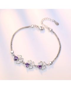 Fashion Ladies Amethyst Heart-shaped Hand Jewelry