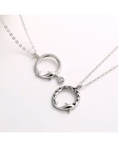 S925 Sterling Silver Fish Pendant Necklace For Women And Men Silver Necklace Jewelry