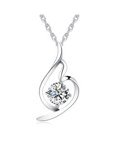925 Sterling Silver Pendant Chain soft ladies fashion accessories pendant diamond silver jewelry Korean Korean Fashion Necklace
