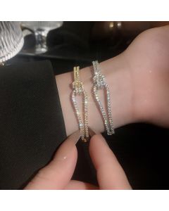 Fashion Zircon Geometric Cross Stitching Bracelet