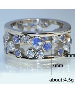 Hollow Inlaid Full Circle Zircon Female Ring Jewelry