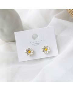 Drop Glazed Three-dimensional Daisy Flower Earrings