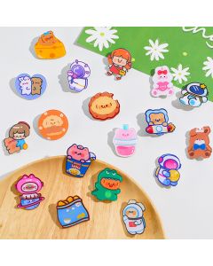 Cartoon Acrylic Brooch Cute Decorative Accessories