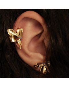 Butterfly Earrings Female Blue Zircon Stud Earrings Light Luxury Retro Decoration
