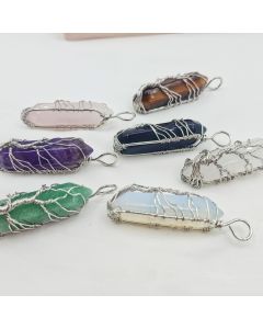 Hexagon Prism Winding Lucky Tree Men And Women Pendant