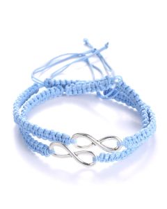 European And American Personality Simple Fashion Hand-Woven Bracelet Lucky 8 Couples Adjustable