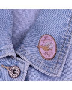 Moon Tea Club Brooch With A Glittering Crystal Ball And Overflowing A Cup Of Tea To Predict All Your Misfortunes