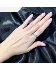 Two In One Combination Moissanite Female Niche Moissanite Ring