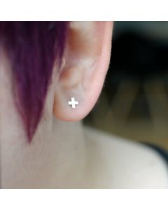 Simple Stainless Steel Gold Plated Women's Earrings