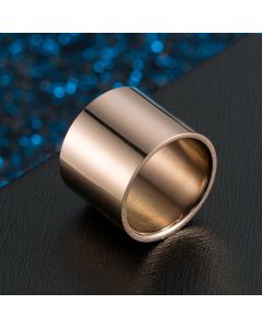 Fashion Simple Titanium Steel Glossy Long Tube Ring
