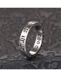 European And American Retro Six-Character Mantra Men's Ring