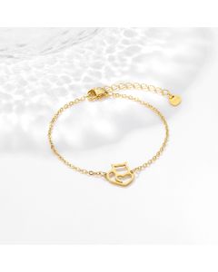 Stainless Steel Kitten Bracelet Female Hollow Cat Cross Chain Fashion Steel Ornaments Bracelet