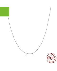 Small Round Beads s925 Sterling Silver Necklace Base Chain