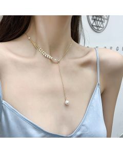 Fairy Willow Leaf Chain Pendant Necklace
