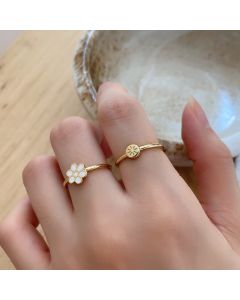 Minimalist female design sense ins net red ring