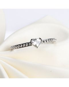 Silver Plated Copper Ring Heart