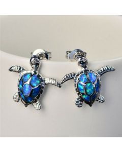 Opal Turtle Multicolor Stud Earrings