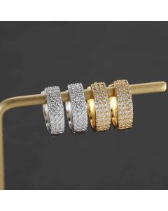 Personalized Micro-set Three Row Stud Earrings