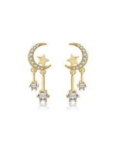 Love Earrings 18K Gold Color Preserving Jewelry Micro-inlaid Zircon