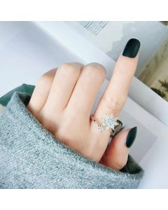 S925 Silver Snowflake Spinning Ring