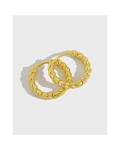 Sterling Silver Earrings Minimalist Twisted Twisted Female Earrings