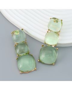 Geometric Women's Multi-layer Square Resin Party Earrings