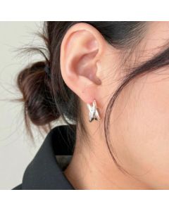 Sterling Silver Simple Knotted Earrings Statement