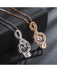 Beating heart note pendant