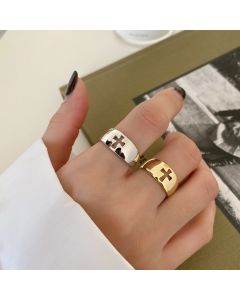 Korean Korean Style Sterling Silver Cross Ring Female Open Index Finger Ring