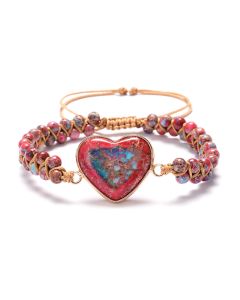 Knitting pine stone love bracelet