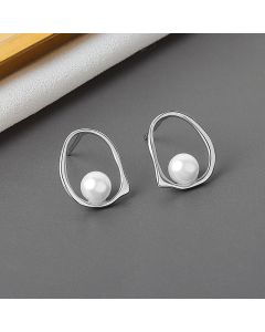 Hollow Pearl Line Earrings Female Students All-match Jewelry