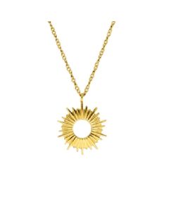 Wind Solar Energy Clavicle Chain Sweater Chain Gold
