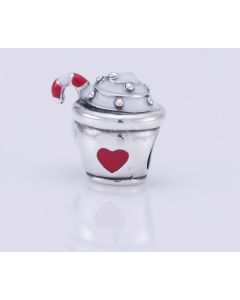 Hot Cocoa Christmas Red Love Cup Beaded