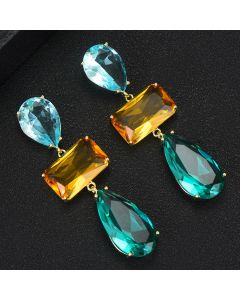 Female water drop tourmaline earrings