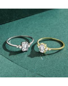 S925 Silver Classic Cut 1 Carat Ring