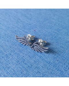 Magnificent Feather Angel Wings Earrings Sterling Silver Ear Jewelry