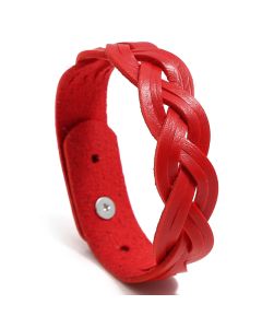 Woven Wavy Multicolor Leather Bracelet