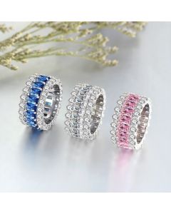 Temperament micro-set diamond ring