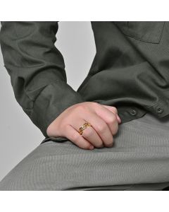 Thorn Vine Woven Titanium Ring