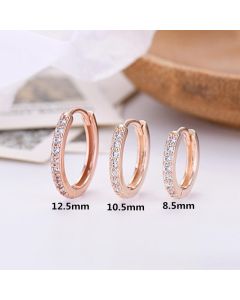 Sterling silver earrings with diamond zircon