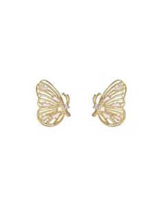Temperament Full Diamond Zircon Hollow Butterfly Earrings