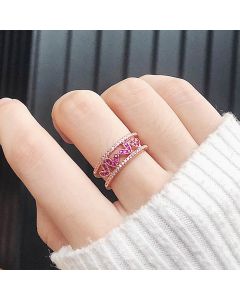 Openwork love ring