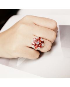 Micro Inlaid Diamond S925 Zircon Ring Creative Women's Hand Jewelry
