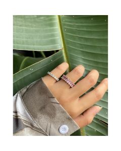 DILAGE-052 Korean Style Ins Cold Style Special-interest Design Simple Cube Sugar S925 Sterling Silver Ring Female Ring